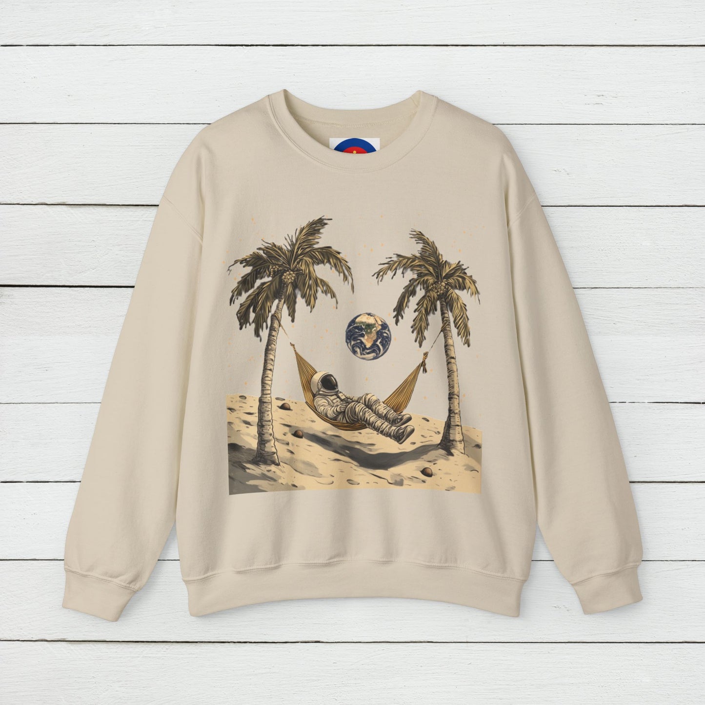 Astronaut on the Moon Sweatshirt | Unisex Funny Outer Space Graphic Tee