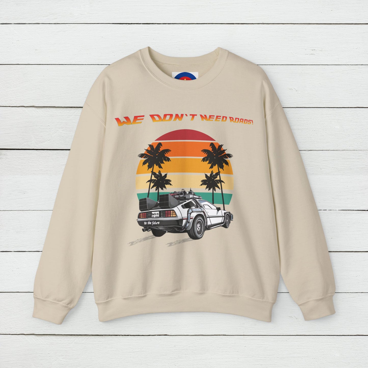 Back to the Future DeLorean Sweatshirt | Unisex Retro Sci-Fi Movie Graphic Design