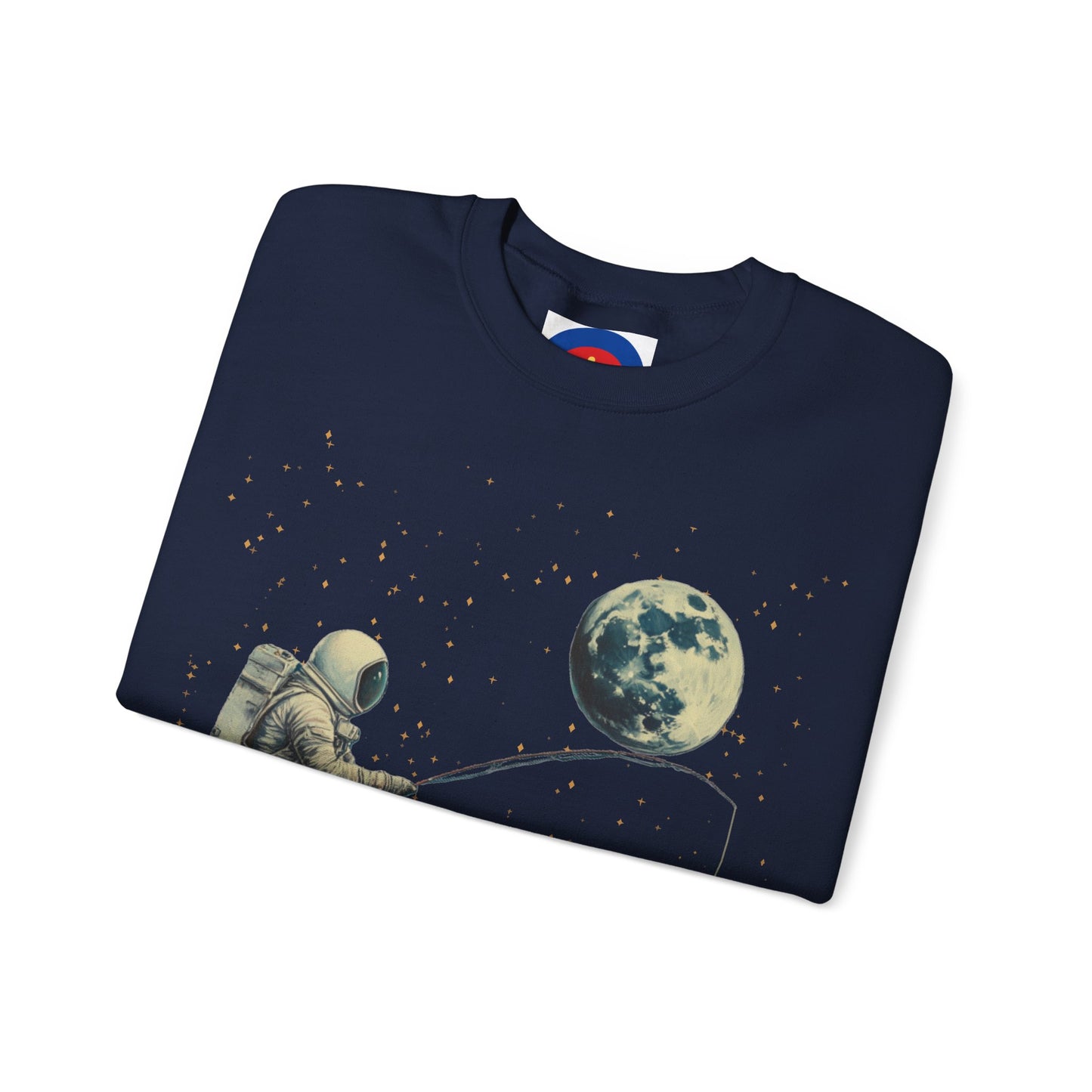 Astronaut Fishing on the Moon Sweatshirt | Unisex Funny Outer Space Graphic Tee