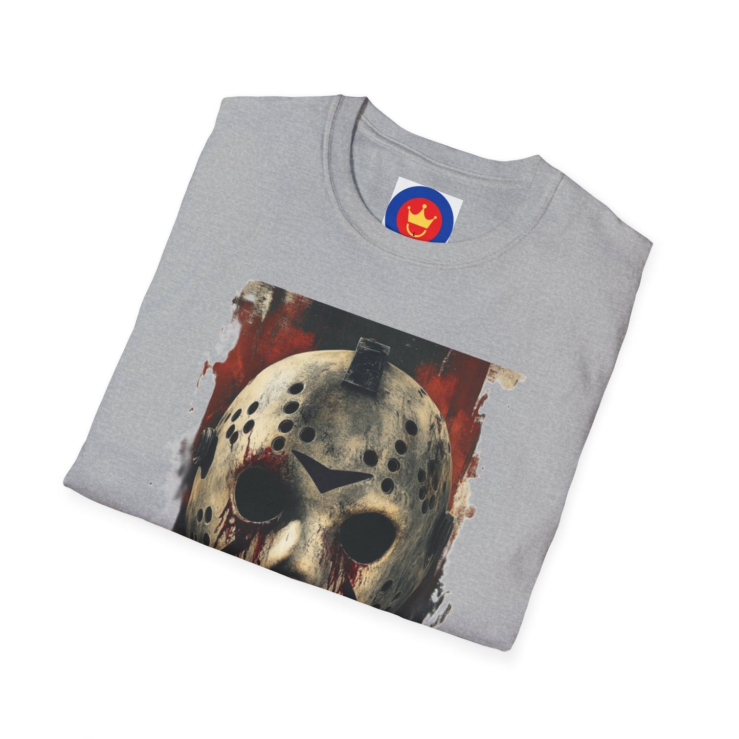 Horror Movie Villain Unisex Softstyle T-Shirt | Jason Vorhees Mask Shirt