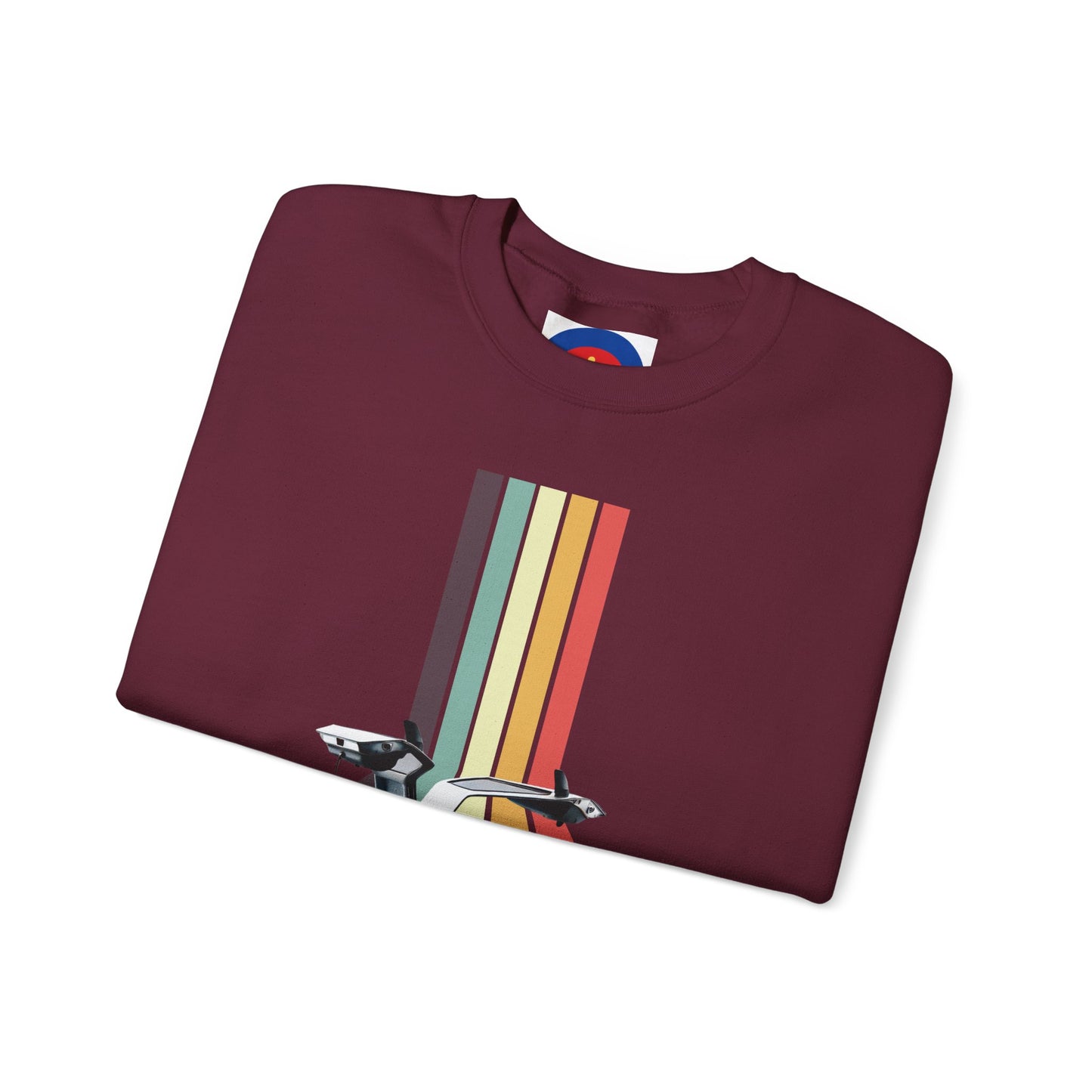 Back to the Future DeLorean Inspired Sweatshirt | Unisex Retro Sci-Fi Graphic Design