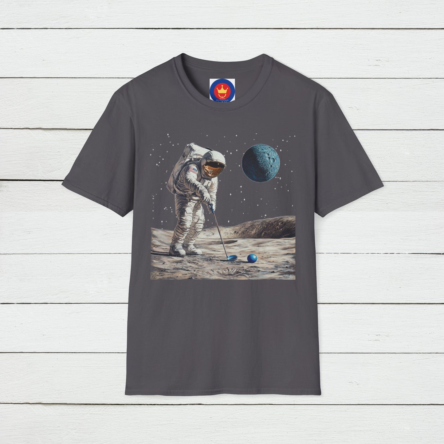 Astronaut Golfer Unisex T-Shirt | Outer Space Golf Shirt