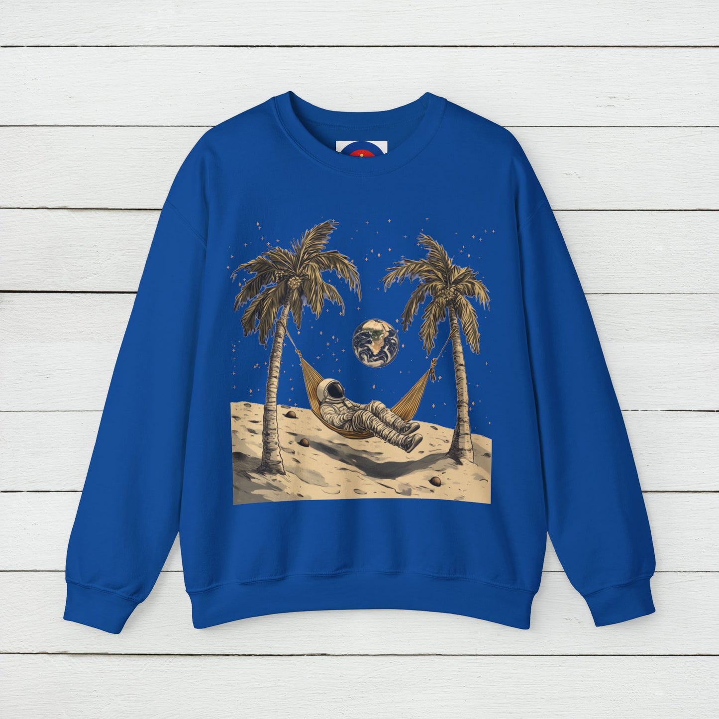 Astronaut on the Moon Sweatshirt | Unisex Funny Outer Space Graphic Tee