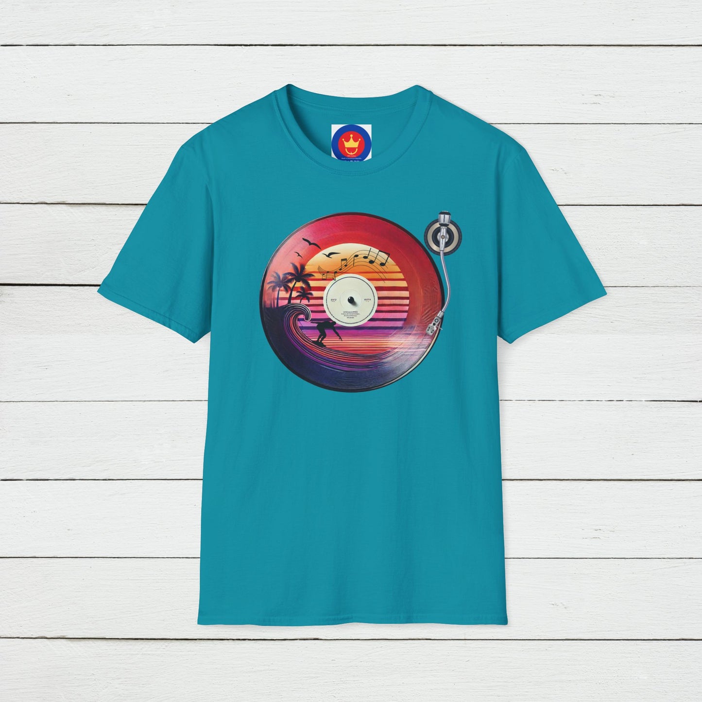 Beach Surf Vinyl Unisex T-Shirt | Beach Bum Fashion Apparel