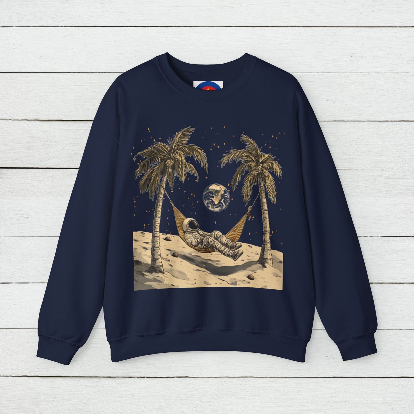 Astronaut on the Moon Sweatshirt | Unisex Funny Outer Space Graphic Tee