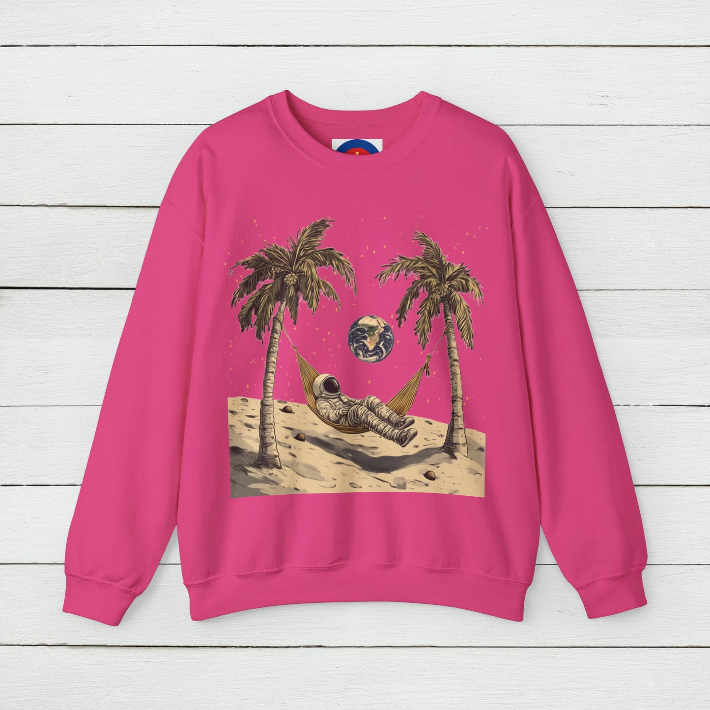 Astronaut on the Moon Sweatshirt | Unisex Funny Outer Space Graphic Tee