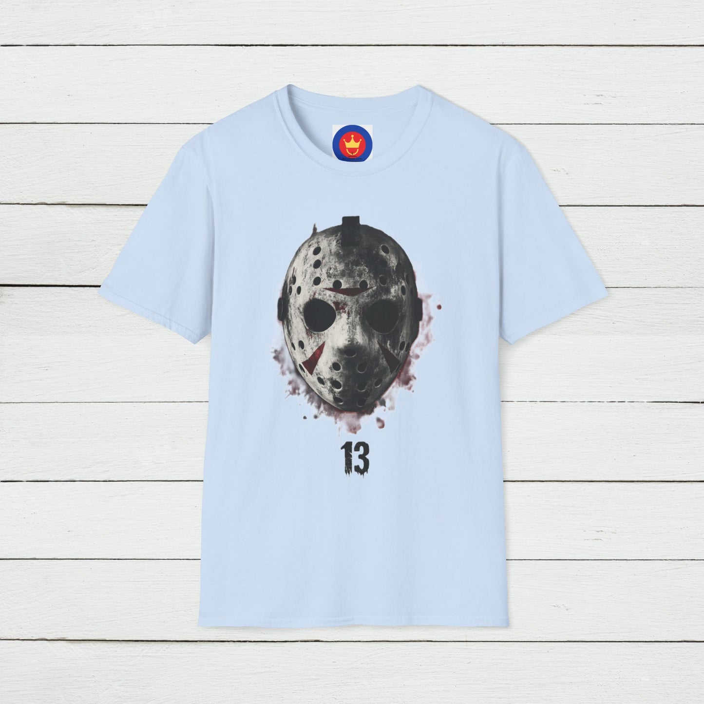 Horror Movie Villain Unisex Softstyle T-Shirt | Jason Vorhees Mask Shirt