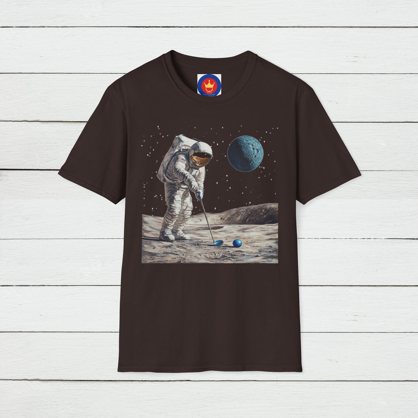 Astronaut Golfer Unisex T-Shirt | Outer Space Golf Shirt