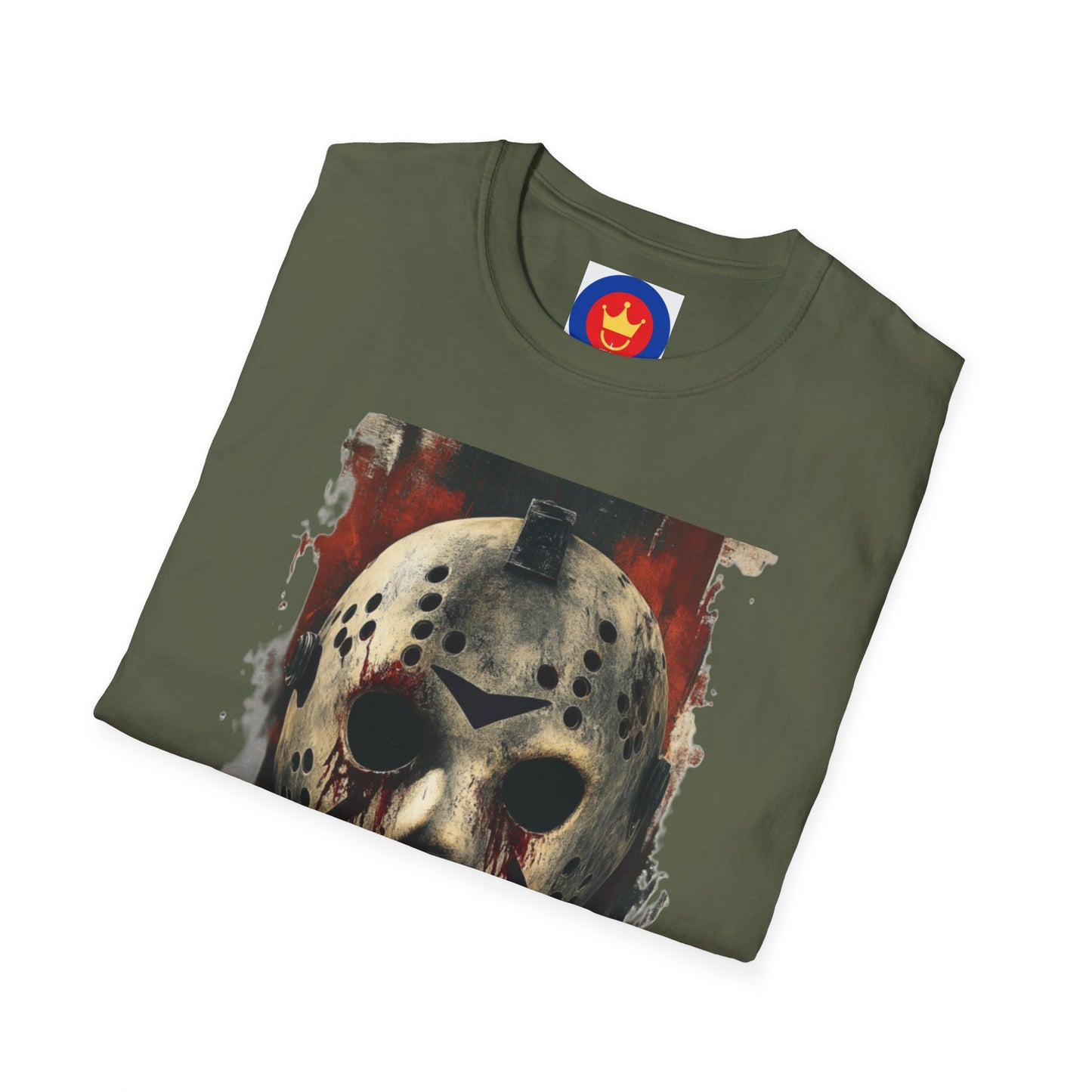 Horror Movie Villain Unisex Softstyle T-Shirt | Jason Vorhees Mask Shirt