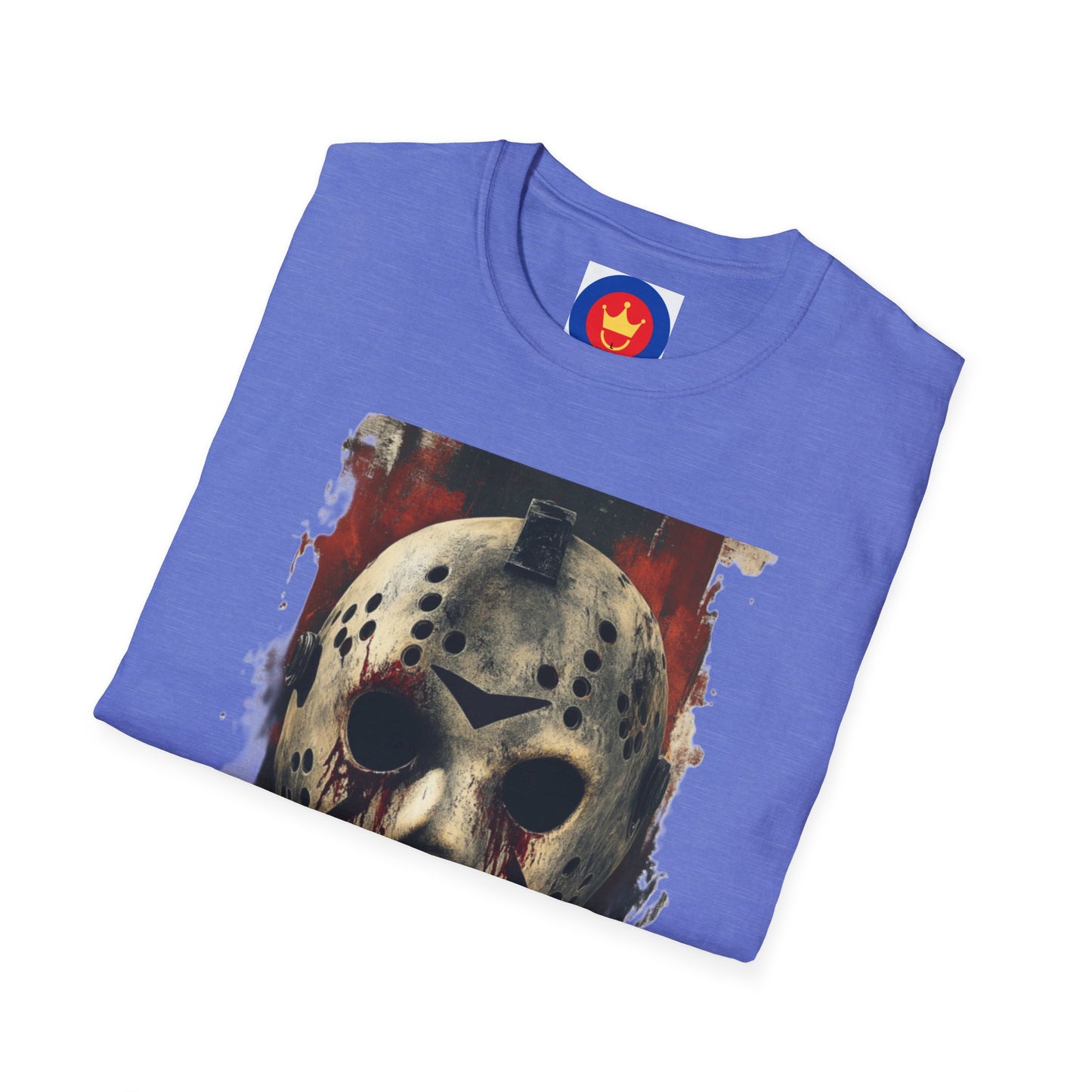 Horror Movie Villain Unisex Softstyle T-Shirt | Jason Vorhees Mask Shirt