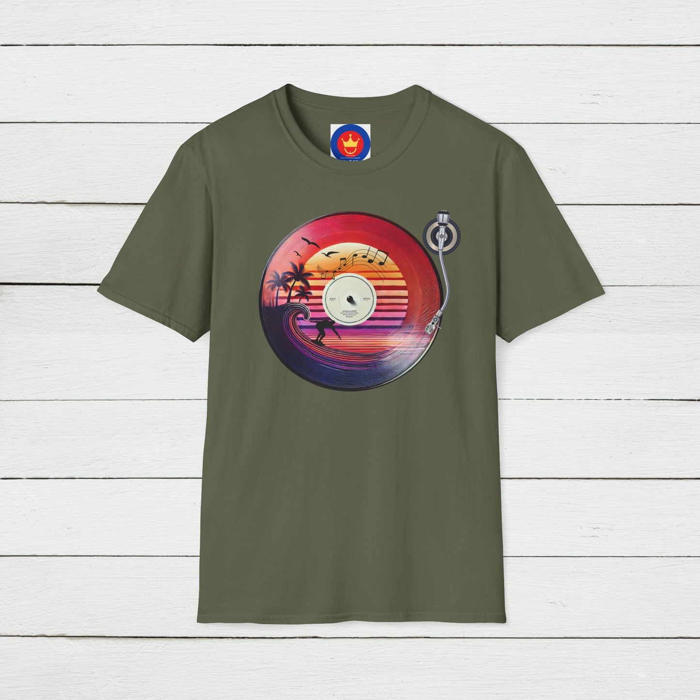 Beach Surf Vinyl Unisex T-Shirt | Beach Bum Fashion Apparel