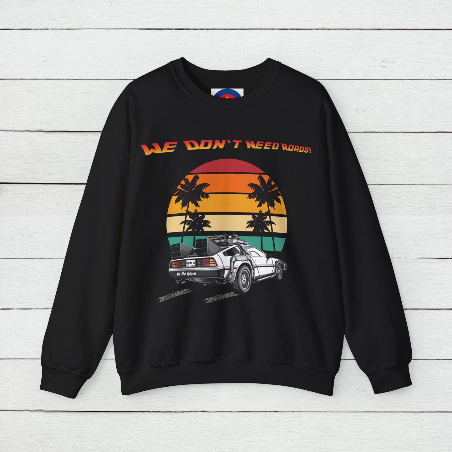 Back to the Future DeLorean Sweatshirt | Unisex Retro Sci-Fi Movie Graphic Design