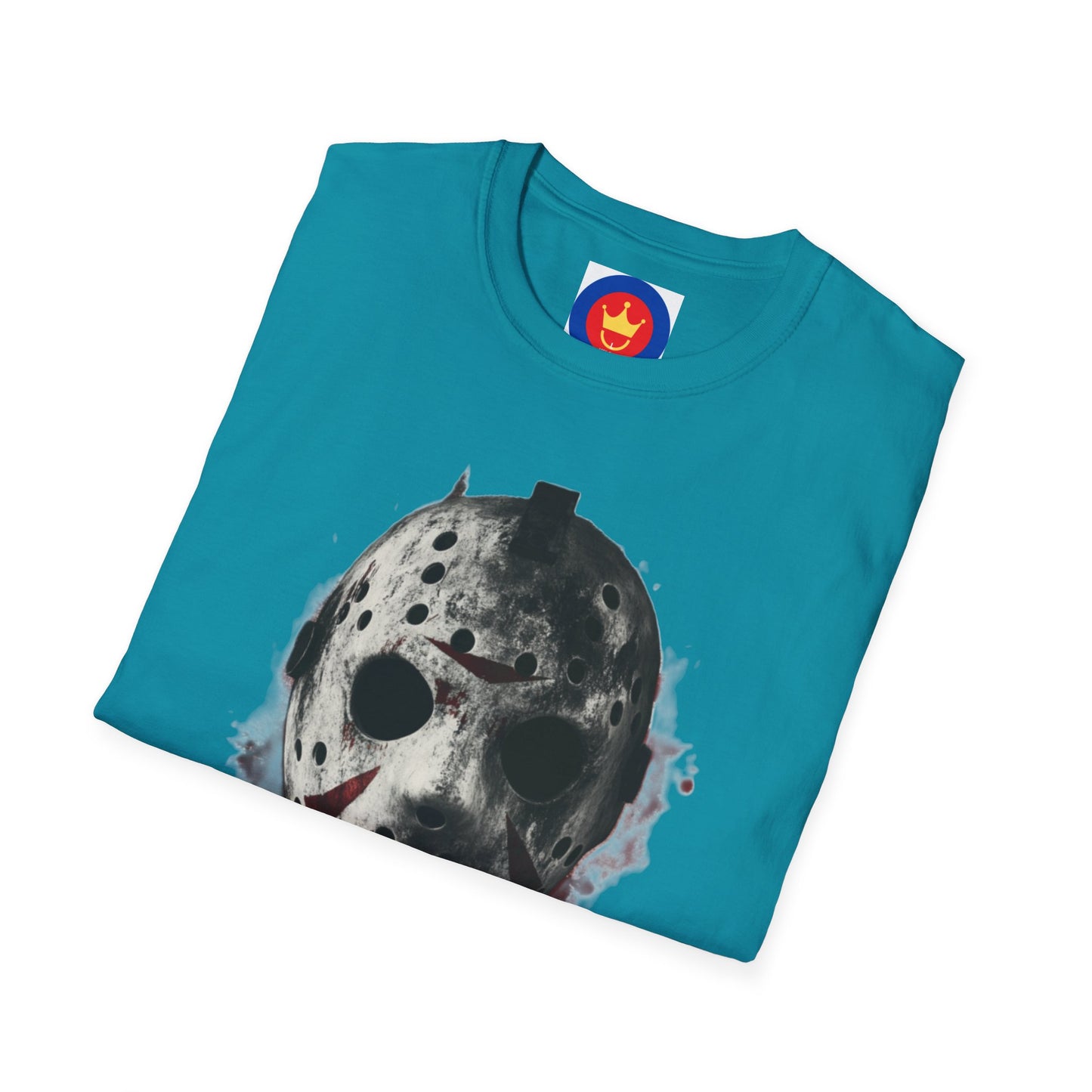 Horror Movie Villain Unisex Softstyle T-Shirt | Jason Vorhees Mask Shirt