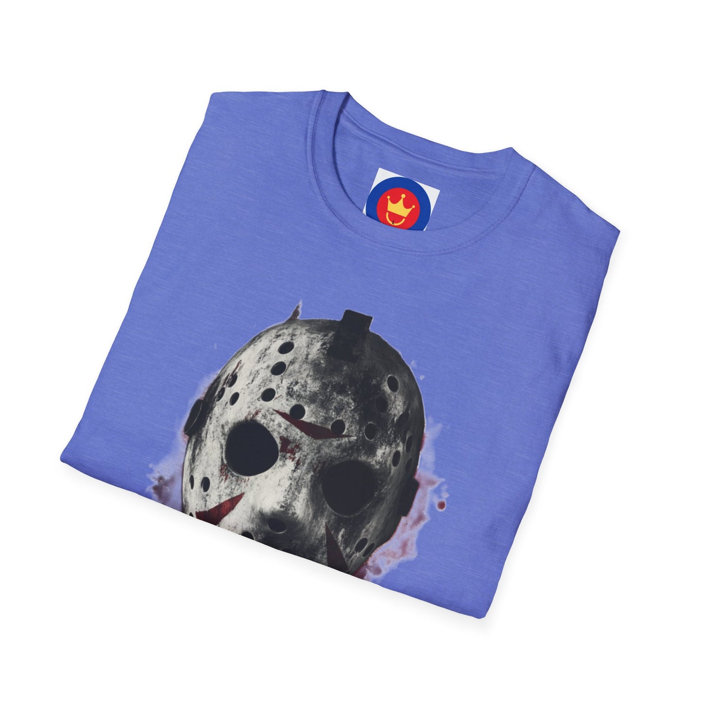Horror Movie Villain Unisex Softstyle T-Shirt | Jason Vorhees Mask Shirt